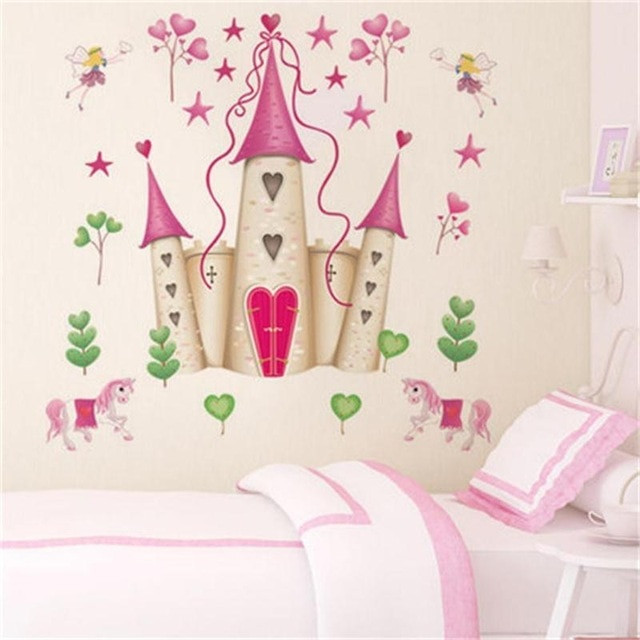 Girls Bedroom Wall Stickers
 Removable DIY Princess Castle Star Fantasy Girls Bedroom