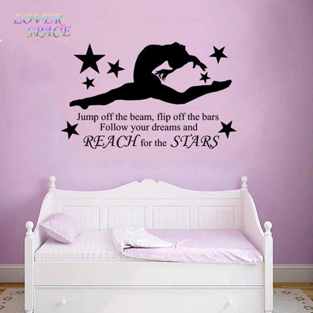 Girls Bedroom Wall Stickers
 Aliexpress Buy GYMNAST GYMNASTIC GIRLS Bedroom Quote