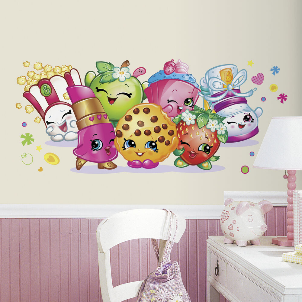 Girls Bedroom Wall Stickers
 SHOPKINS PALS Giant Wall Decals Girls Bedroom Peel and
