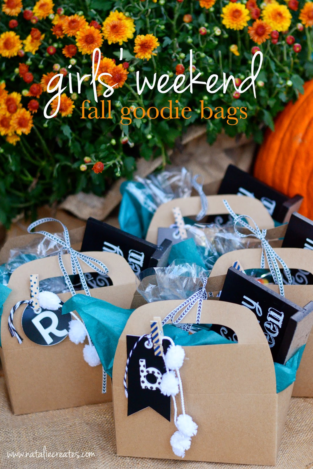 Girls Weekend Gift Bag Ideas
 natalie creates girls weekend fall goo bags fall