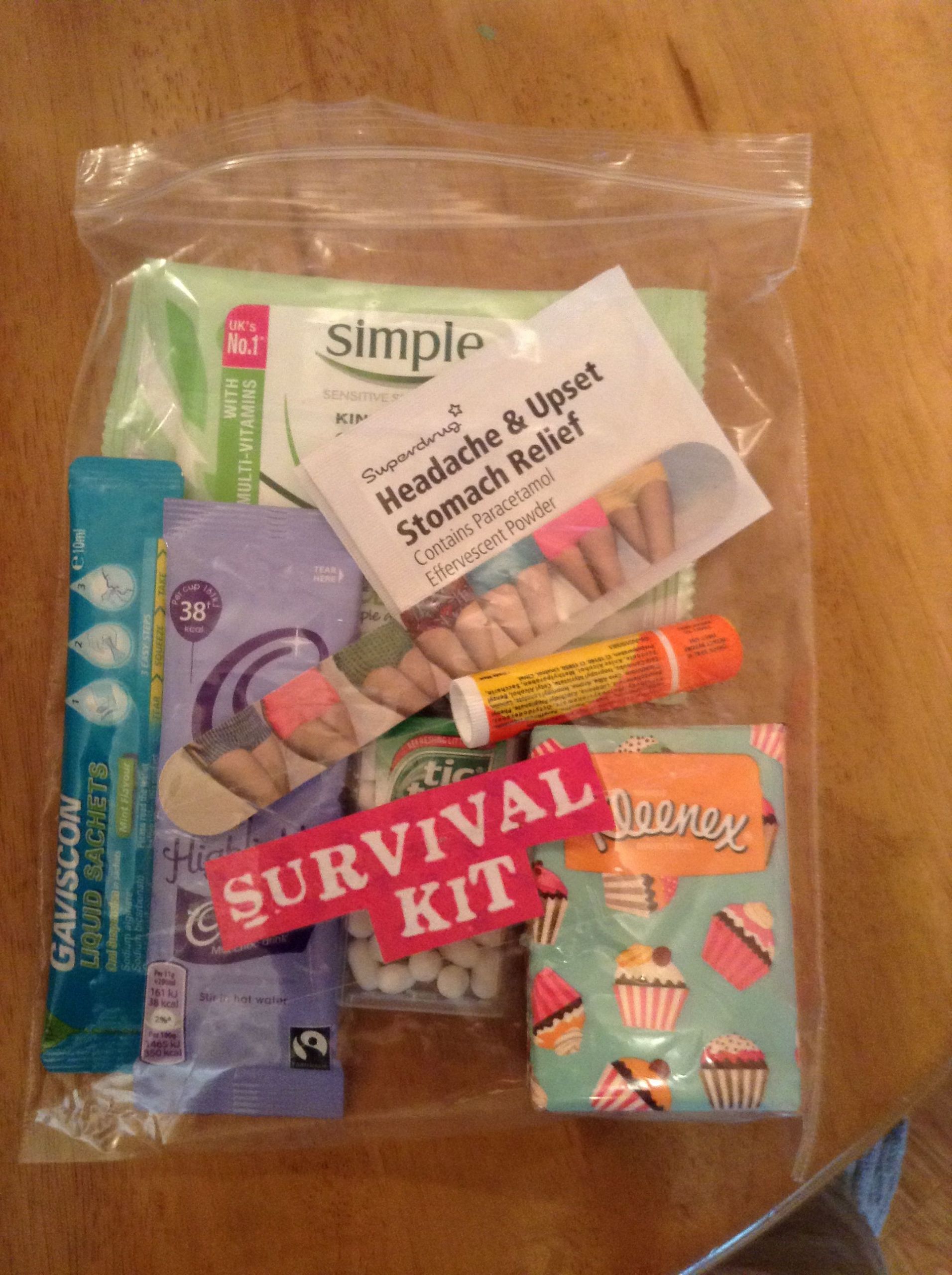 Girls Weekend Gift Bag Ideas
 Survival kit for the weekend