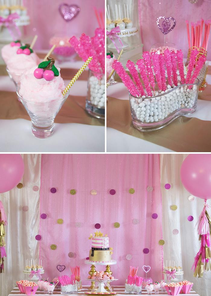 Glam Birthday Party Ideas
 Kara s Party Ideas Pink Hollywood Glam Party Planning