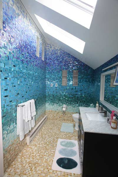 Glass Tiles Bathroom
 Glass Tile Bathroom s at Susan Jablon