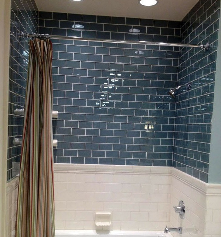 Glass Tiles Bathroom
 40 blue glass bathroom tile ideas and pictures