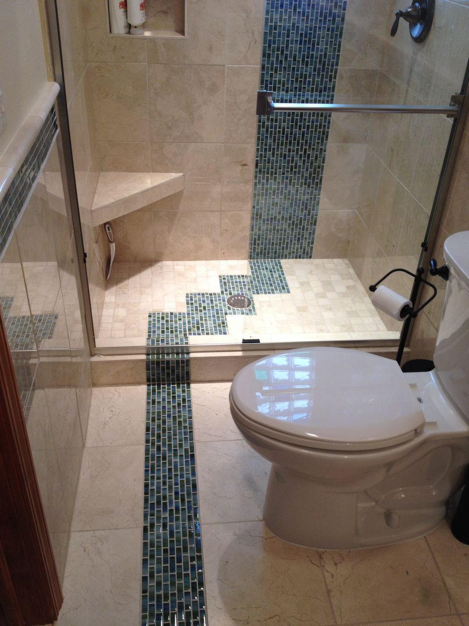 Glass Tiles Bathroom
 5’ x 8’ Luxury Bathroom Remodeling Frosted & Colored Glass