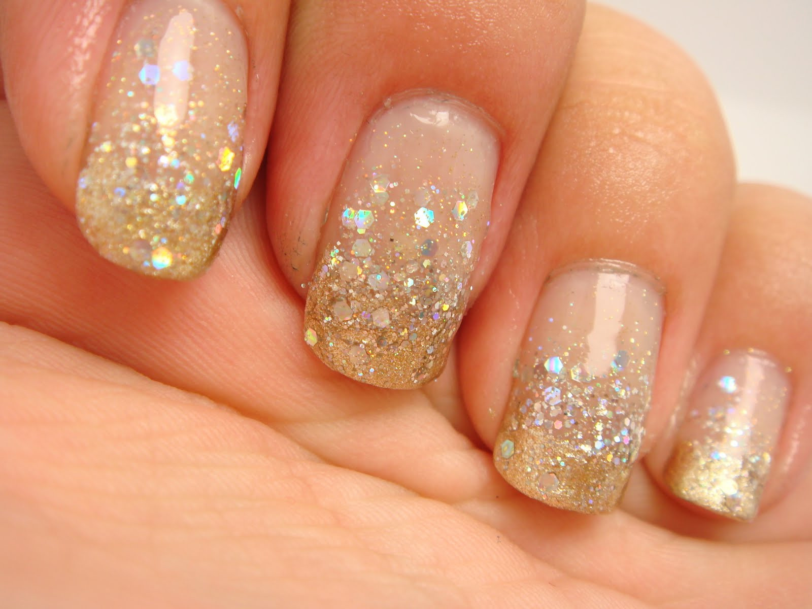 Glitter Gold Nails
 All Nail and Cosmetics Gold and Silver Glitter Gra nt