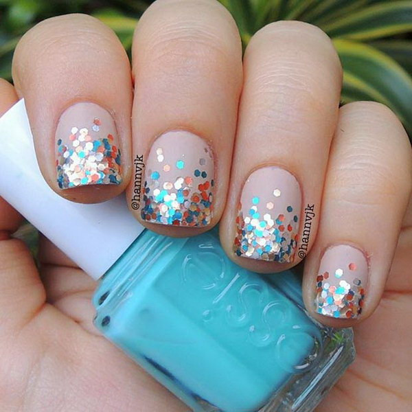 Glitter Nails Designs
 100 Cute And Easy Glitter Nail Designs Ideas To Rock This