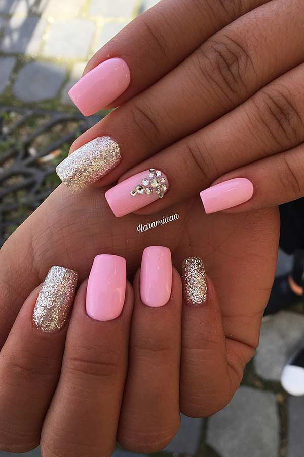 Glitter Nails Designs
 10 Light Pink Nail Designs and Ideas to Try Hairs London