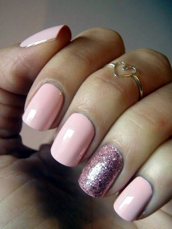 Glitter Nails Pinterest
 Light Pink Glitter Gel Nails s and