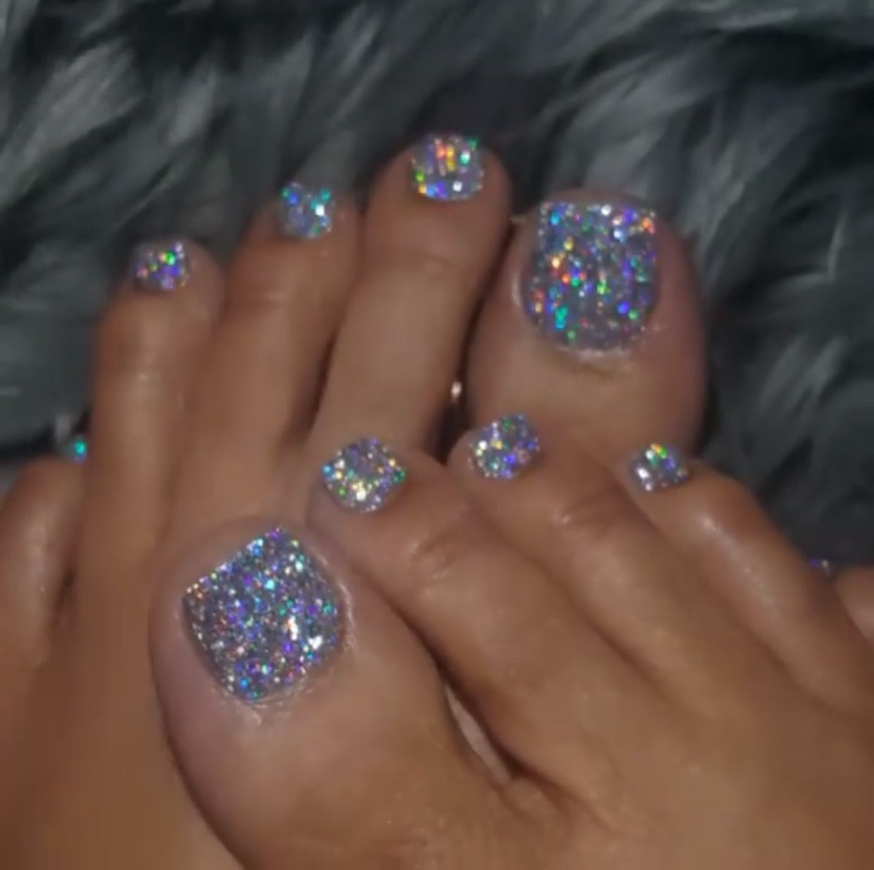 Glitter Toe Nails
 pinterest thatdollbri