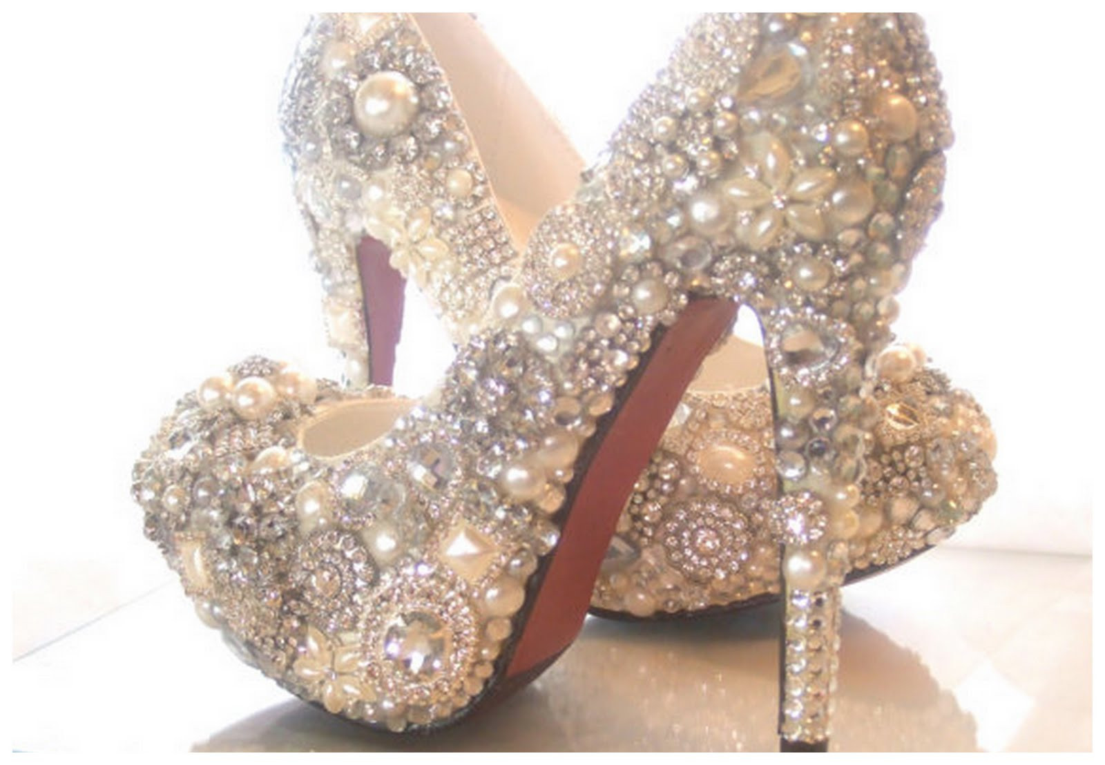 Glitter Wedding Shoes
 Sparkly Cinderella Wedding Shoes