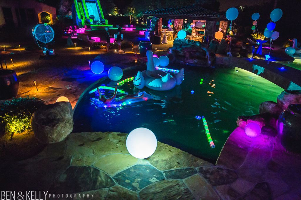 Glow In The Dark Pool Party Ideas
 glow in dark 40th birthday party ideas Google Search