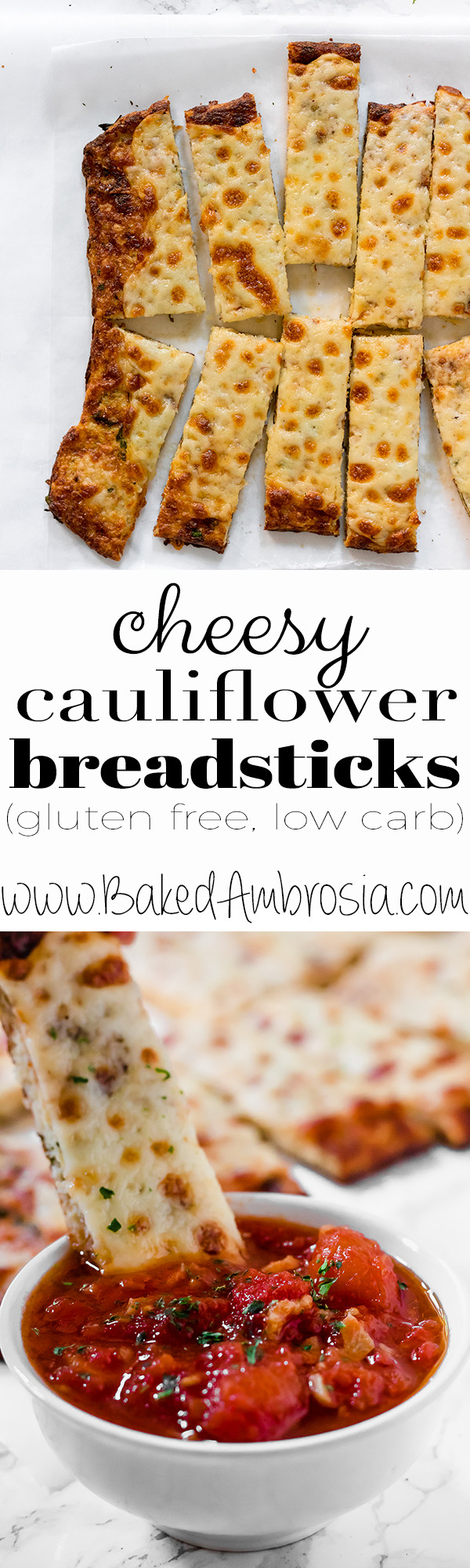 Gluten Free Cauliflower Recipes
 Cauliflower Breadsticks low carb & gluten free Baked