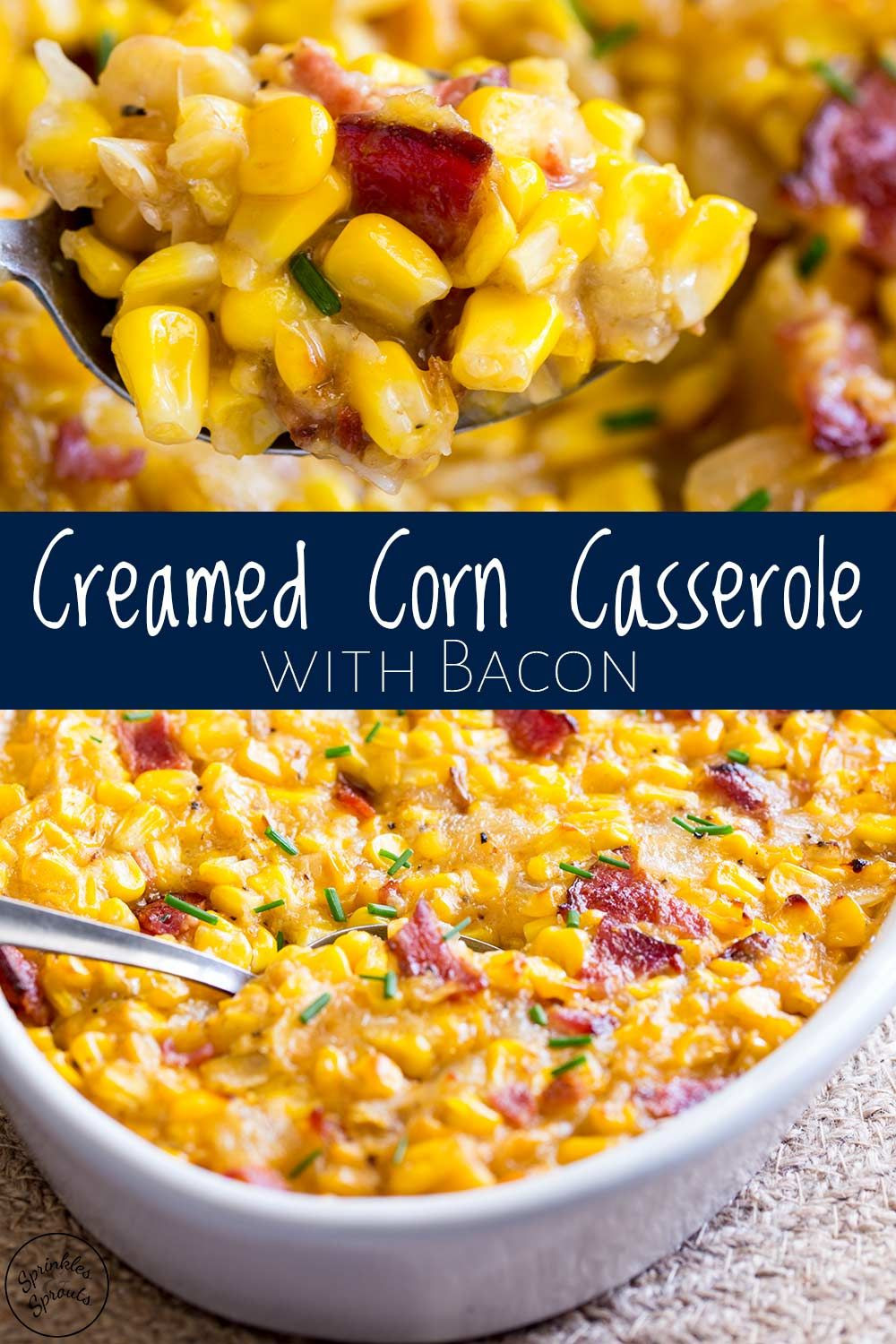 Gluten Free Corn Casserole
 This Baked Creamed Corn Casserole with Bacon is a little