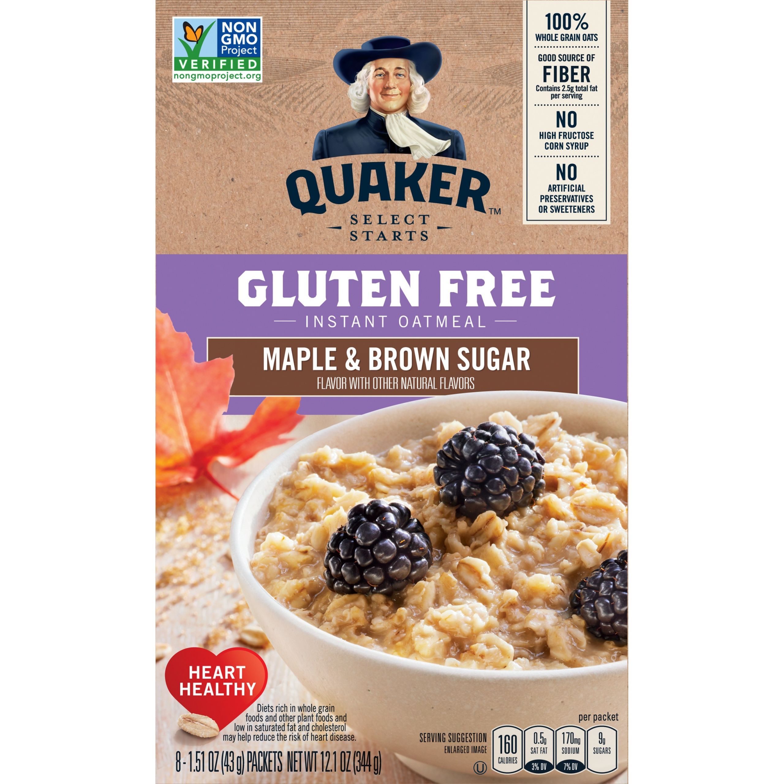 Gluten Free Quaker Oats
 Quaker Instant Oatmeal Gluten Free Maple Brown Sugar 8