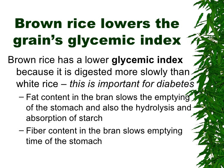 Glycemic Index Of Brown Rice
 0808 Rice as a Source of Nutrition and Health