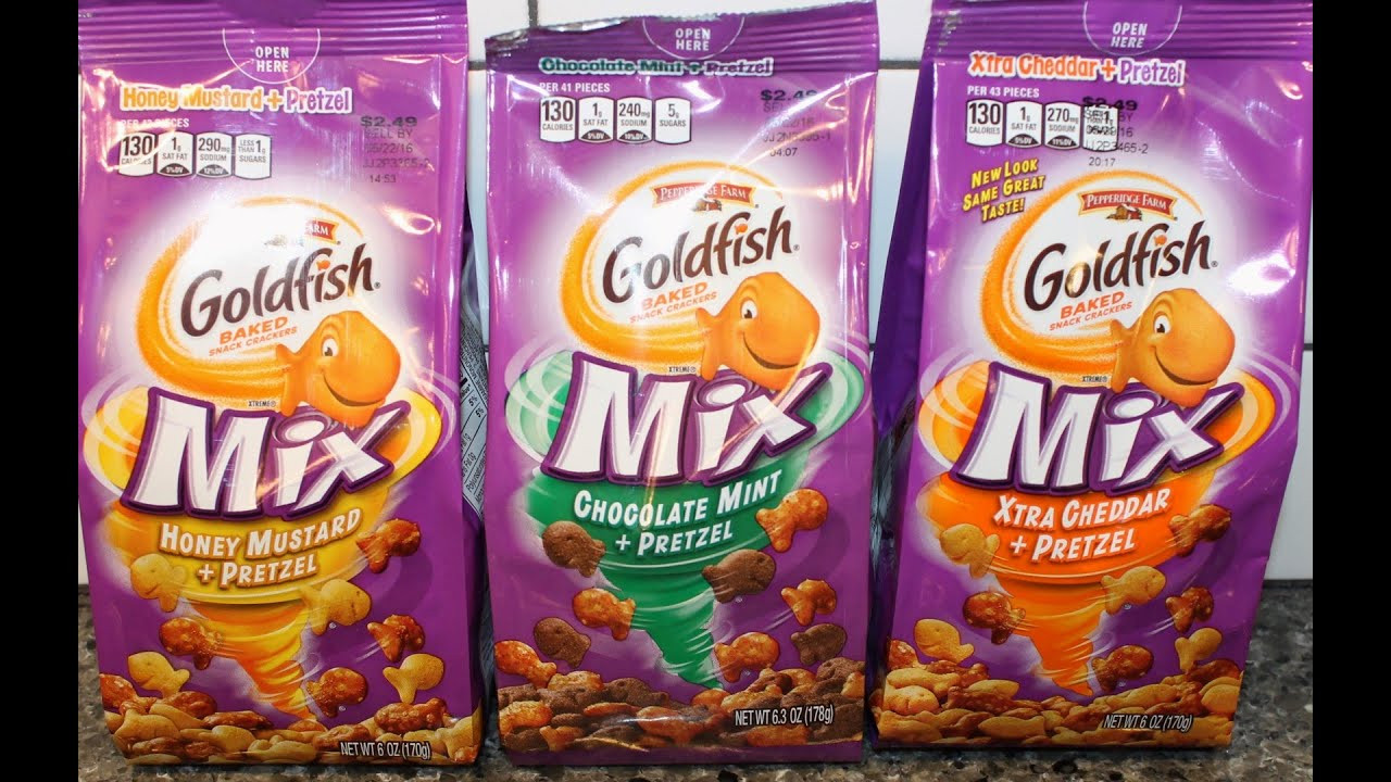 Gold Fish Pretzels
 Goldfish Mix Honey Mustard Pretzel Chocolate Mint