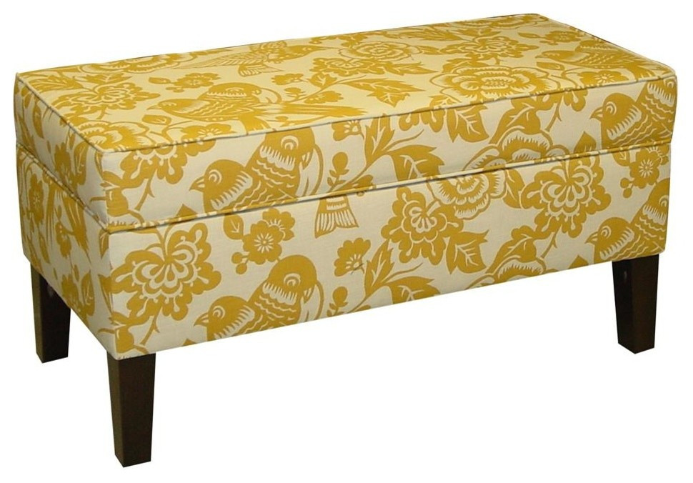 Gold Storage Bench
 Gold Storage Bench Contemporary Accent And Storage