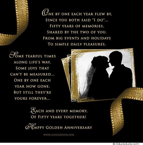 Golden Anniversary Quote
 golden wedding anniversary poems Google Search