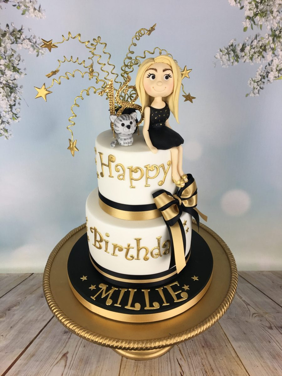 Golden Birthday Cake Ideas
 Gold and black birthday cake Mel s Amazing Cakes