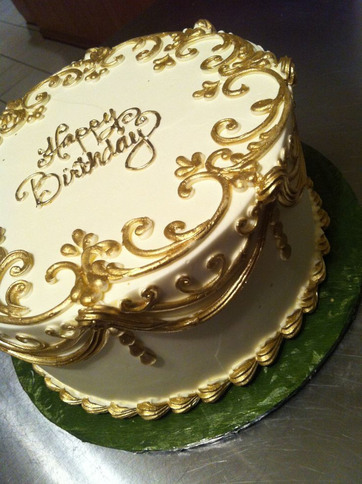 Golden Birthday Cake Ideas
 Related image