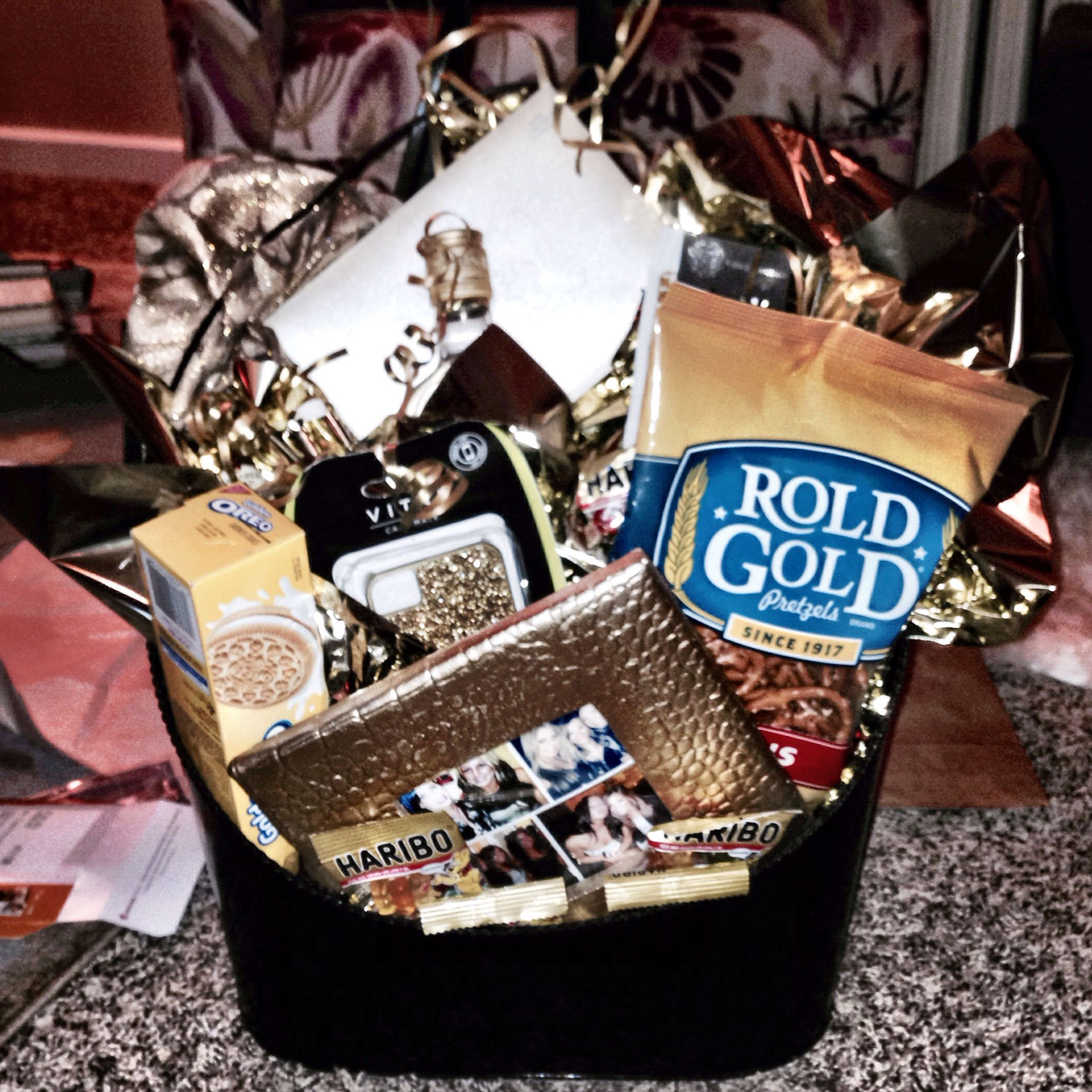 Golden Birthday Gifts
 golden birthday basket it was my friends golden birthday