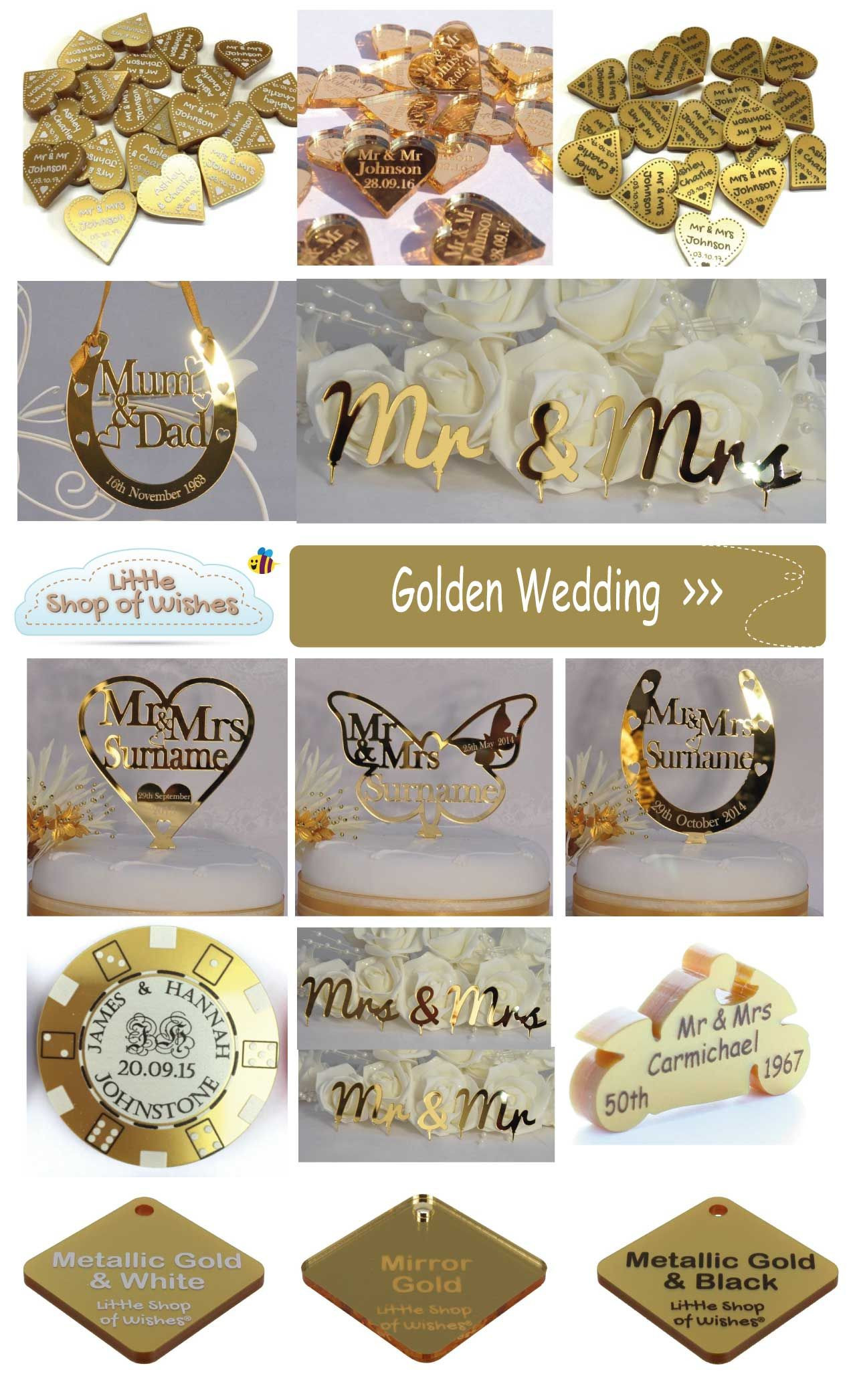 Golden Wedding Anniversary Gift Ideas For Parents
 50th Golden Wedding Anniversary Gift ideas for your