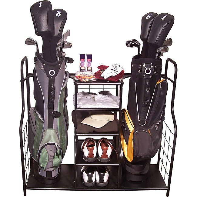 Golf Bag Organizer For Garage
 Golf Clubs Bag Holder Shoes Ball Rack Storage Garage