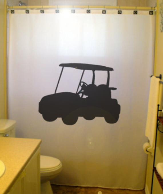 Golf Bathroom Decor
 Golf Cart Shower Curtain Golfer Golfing by
