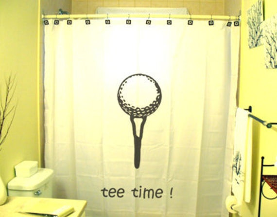 Golf Bathroom Decor
 Tee Time Golf Shower Curtain Golfing Bathroom Decor Kids Men