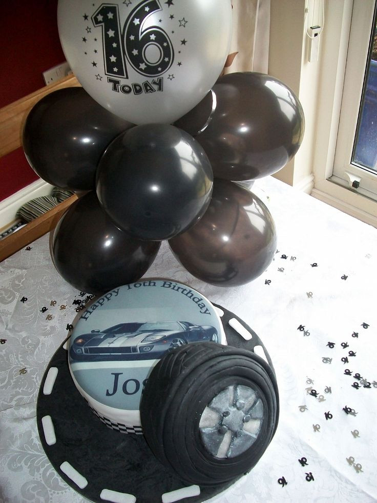 Good 16Th Birthday Party Ideas For Guys
 BOYS 16TH BIRTHDAY Car and Tire Themed Birthday Cake