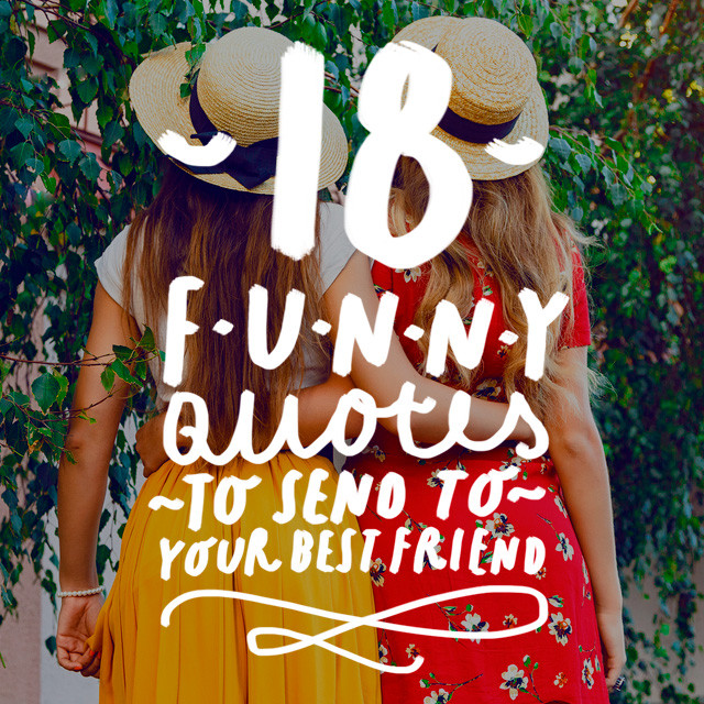 Good Friend Quotes Funny
 18 Funny Quotes to Send to Your Best Friend Bright Drops