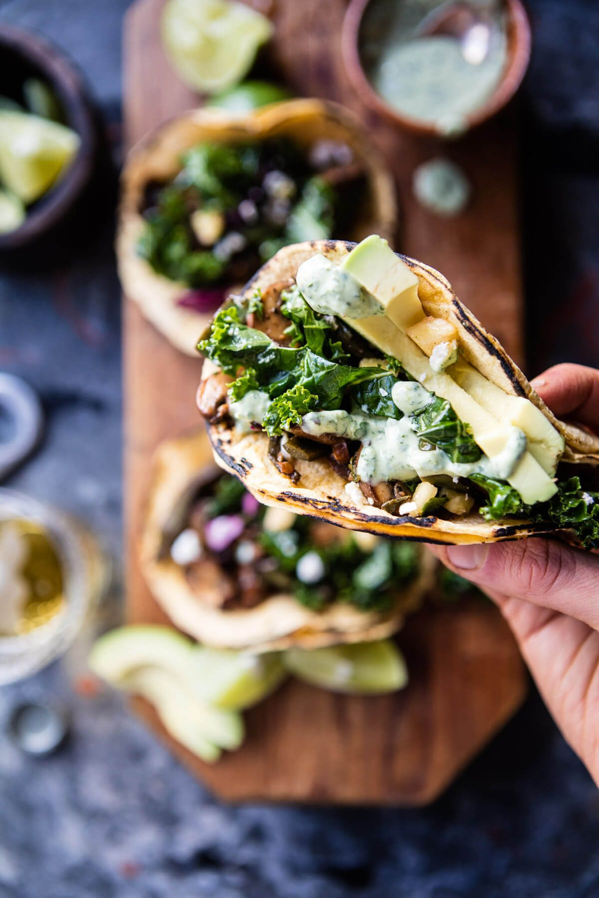 Gourmet Mexican Recipes
 Poblano Mushroom Tacos with Cilantro Yogurt Sauce