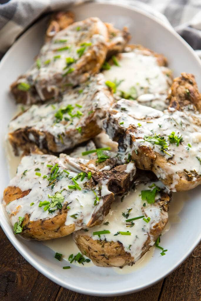 Gourmet Pork Chops
 Slow Cooker Pork Chops with Creamy Herb Sauce Slow
