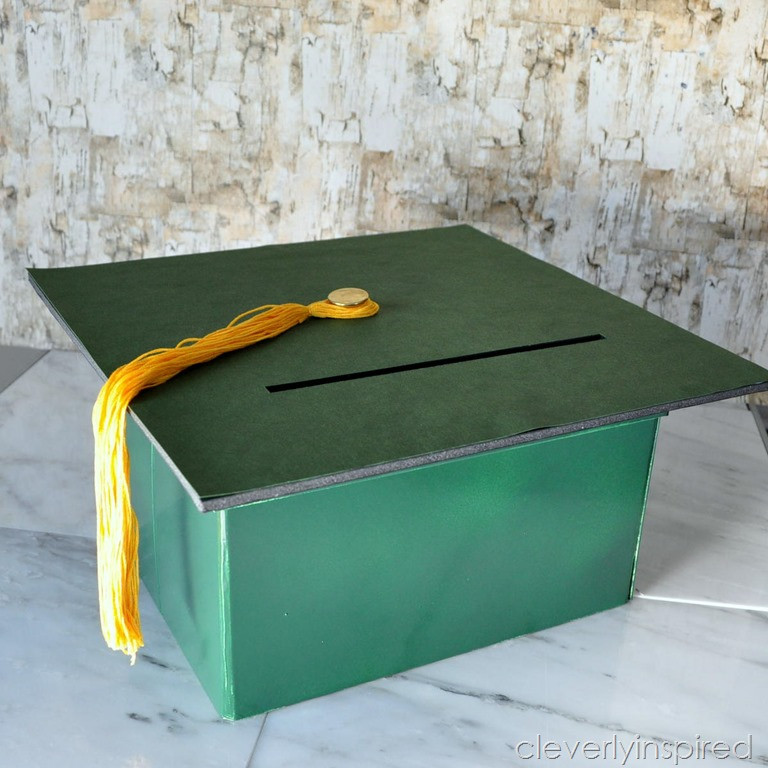Graduation Gift Box Ideas
 DIY Graduation t card box Cleverly Inspired