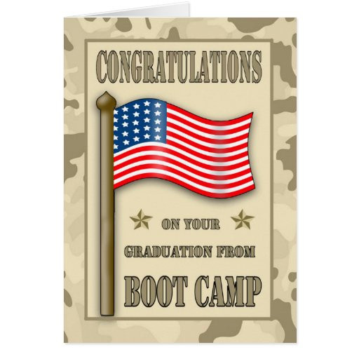 Graduation Gift Ideas For Army Boot Camp
 Congratulations Boot Camp Graduation Card