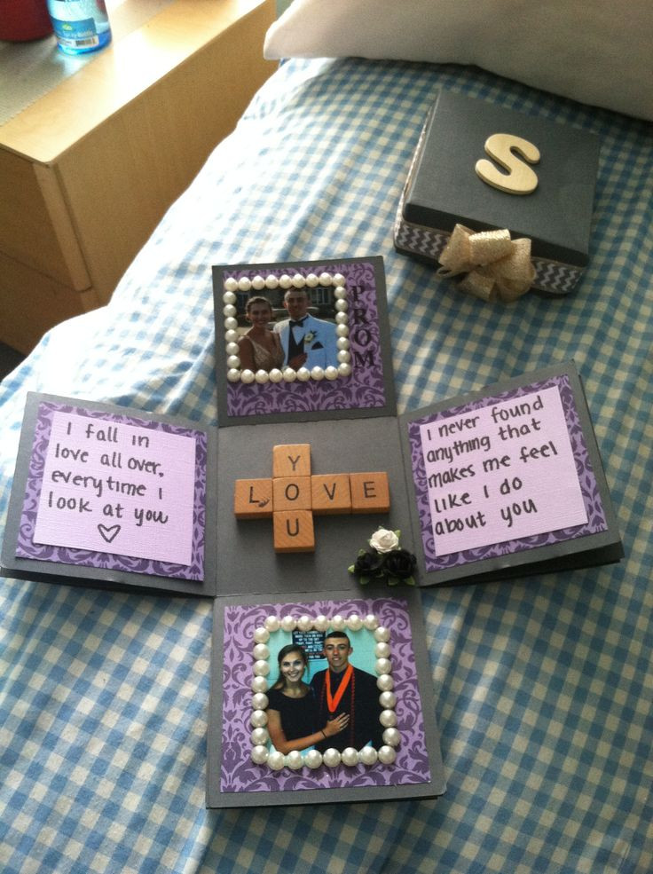 Graduation Gift Ideas For Boyfriend
 Exploding box of love I made my boyfriend for a graduation
