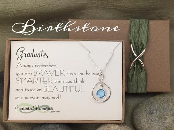 Graduation Gift Ideas For Her Masters Degree
 GRADUATE Graduation Gifts for Her Sterling Silver Birthstone