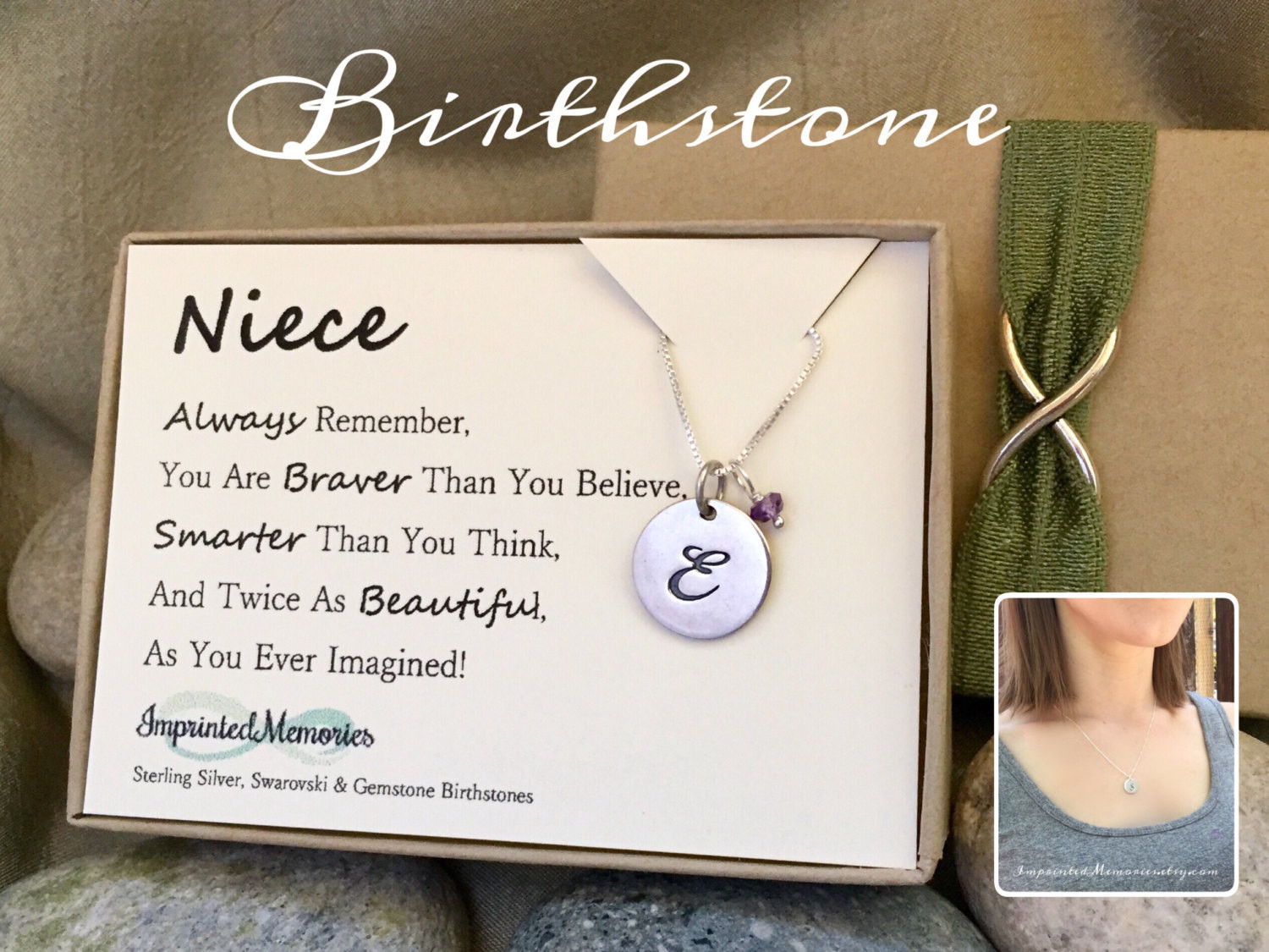 Graduation Gift Ideas For Niece
 Gifts for Niece TINY Birthstone Niece by ImprintedMemories