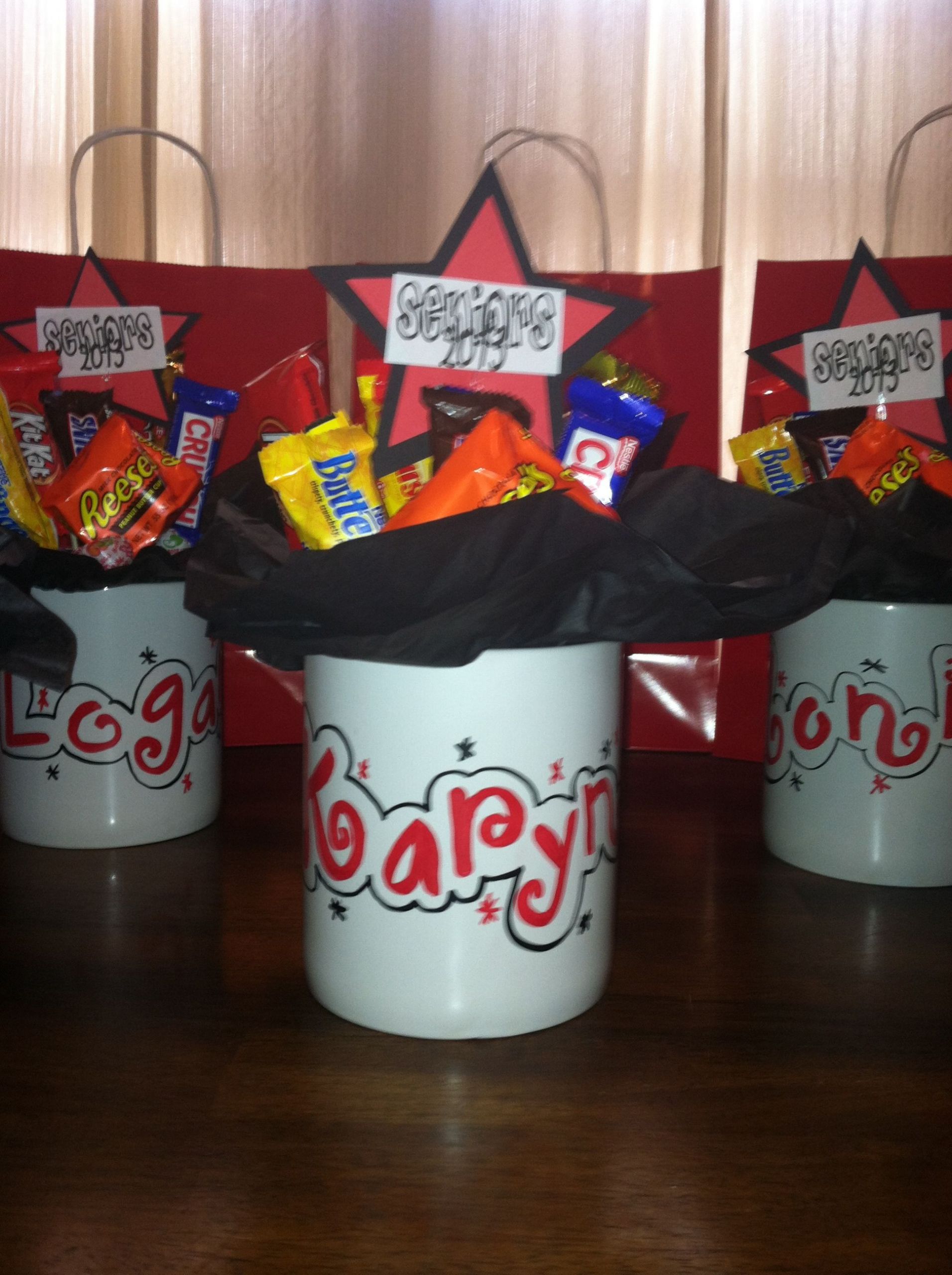Graduation Gift Ideas For Older Adults
 Personalized candy bouquet mugs for high school senior
