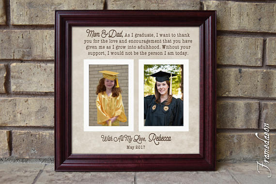 Graduation Gift Ideas From Parents
 Graduation Frame Graduate Thank You parents Two