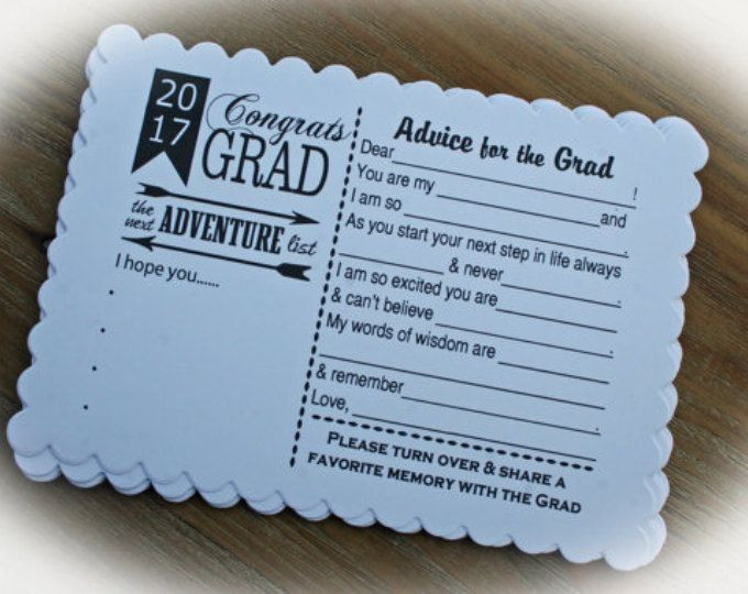Graduation Party Advice Ideas
 Graduation Advice Cards Grad Party Idea