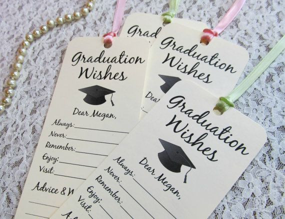 Graduation Party Advice Ideas
 Set of 8 Graduation Party Wishing Tree Tags Bookmark