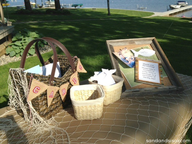 Graduation Party Gift Table Ideas
 Fishing Graduation Party Sand and Sisal