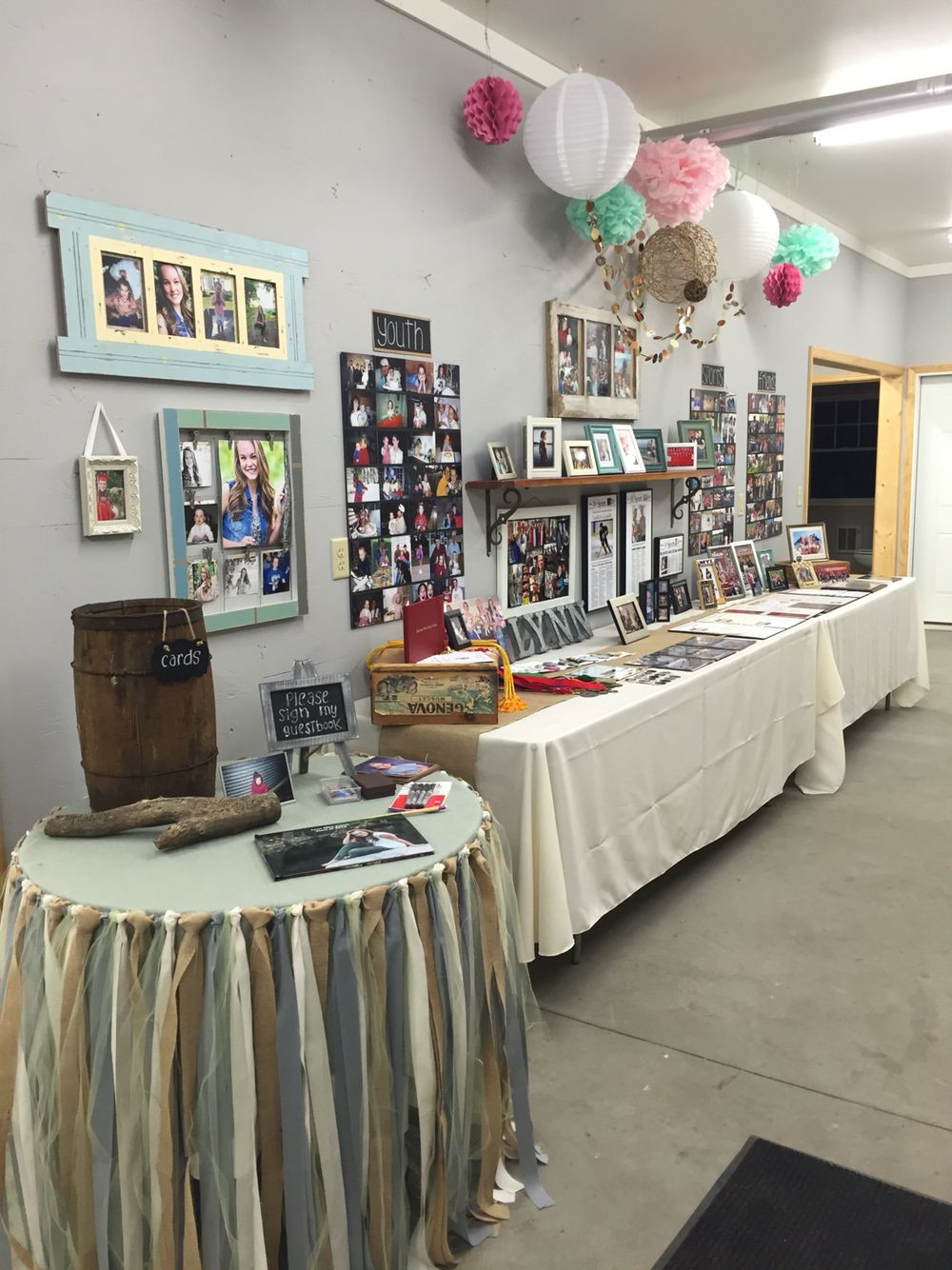 Graduation Party Picture Display Ideas
 My graduation party photo display table set up