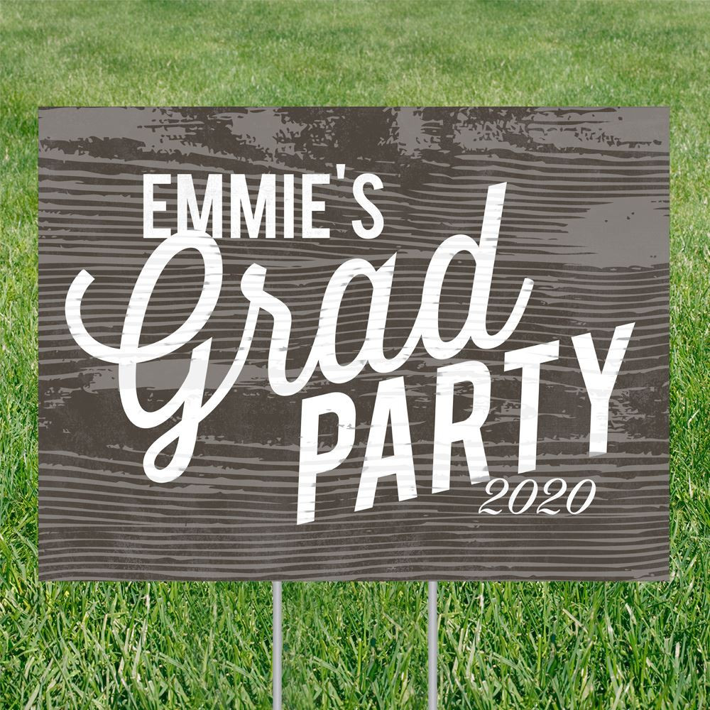 Graduation Party Signing Ideas
 Weathered Wood Look Yard Sign