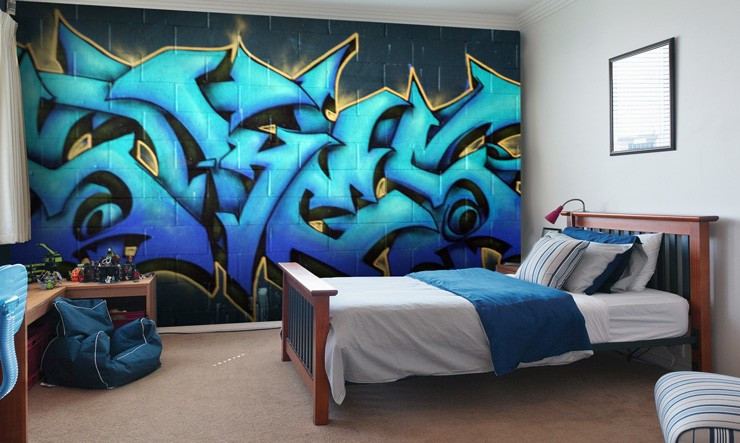 Graffiti Bedroom Wall
 Graffiti Wallpaper for your Teenager’s Bedroom