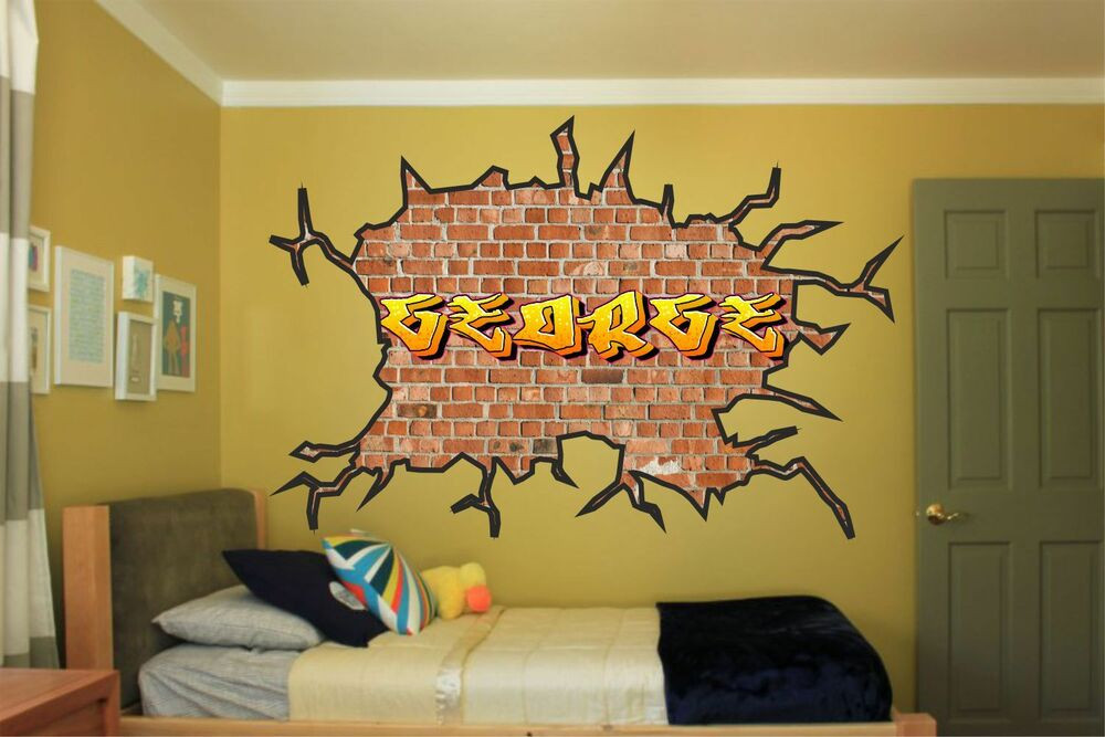 Graffiti Bedroom Wall
 Personalised Name Graffiti Wall Art Sticker Boys