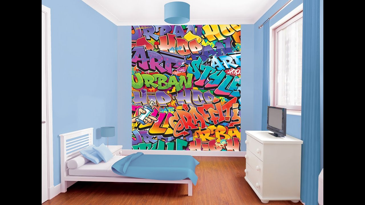 Graffiti Bedroom Wall
 Bedroom Wallpaper