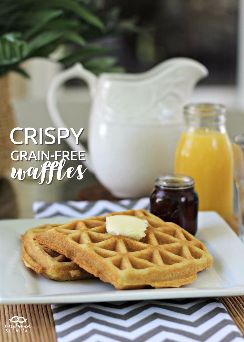 Grain Free Waffles
 Crispy Grain Free Waffle Recipe & Enjoying a Summer Morning